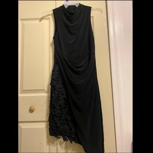 Beautiful black flower laced side dress.